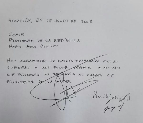 Ferreira recuerda que designado como nuevo titular de Itaipú lo forzó a renunciar por negarse a firmar el acta secreta - Nacionales - ABC Color