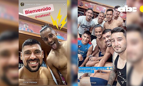 La bienvenida de Patiño y Villasanti a Mateus Gonçalves - Cerro Porteño - ABC Color