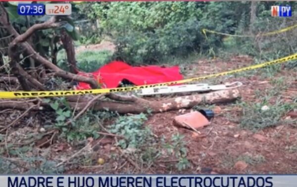 Madre e hijo fallecen electrocutados en Obligado