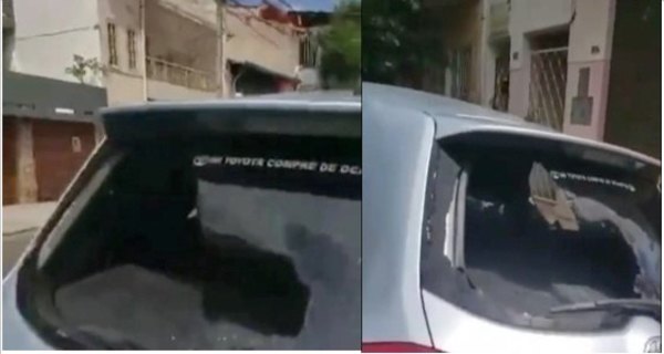 Crónica / (VIDEO) Hace justicia con su cuerno: "Mirá tu vehículo cómo quedó, te merecés por put.."