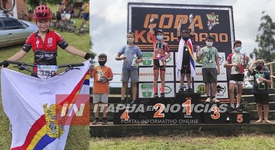 NIÑO ITAPUENSE GANA EL PRIMER PUESTO EN IMPORTANTE COMPETENCIA CICLÍSTICA