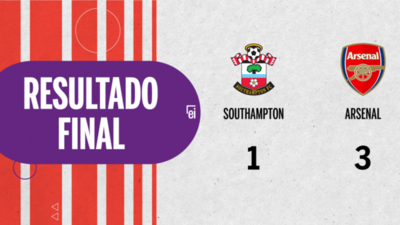 Arsenal goleó a Southampton en su casa por 3 a 1