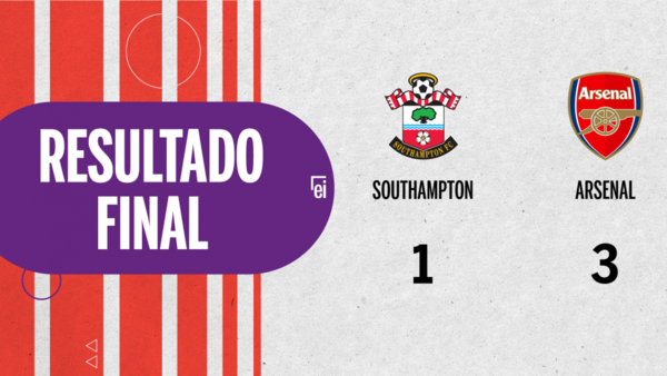 Arsenal goleó a Southampton en su casa por 3 a 1