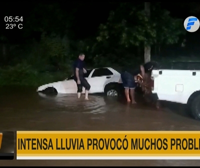 Intensa lluvia provoca estragos en Asunción y Central
