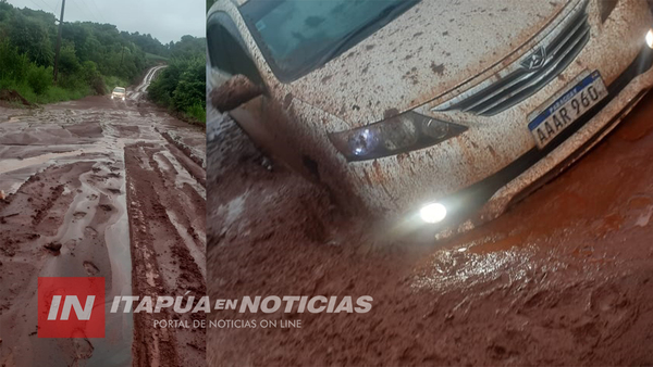SAN BUENAVENTURA ITAPÚA POTY, AISLADA EN DÍAS DE LLUVIA
