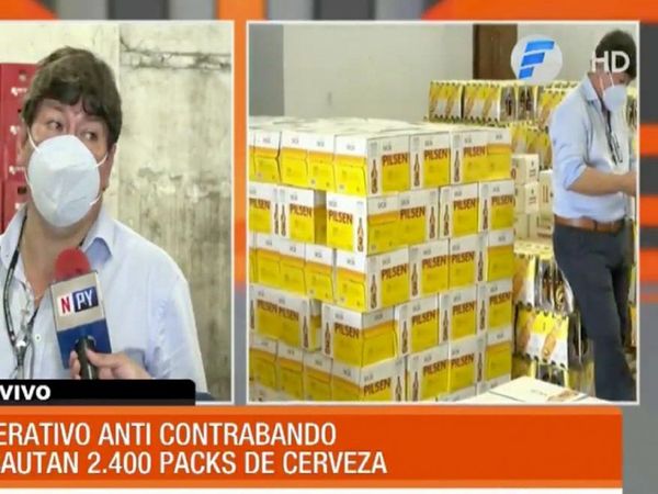Incautan más de 2.400 packs de cerveza brasileña en San Lorenzo