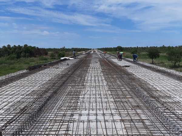 Obras de pavimentación en tramo entre Pilar y el rio Tebicuary registran 45% de avance | .::Agencia IP::.