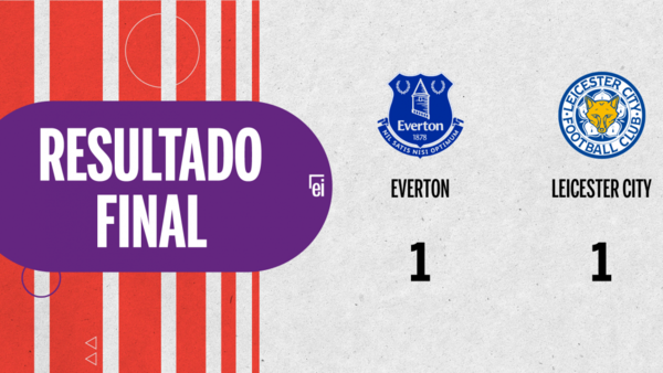 Empate a uno entre Everton y Leicester City