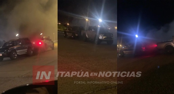 ENGANCHARON SUS CAMIONETAS PARA MEDIR LA FUERZA DE SUS MOTORES Y SE COMIERON MULTA