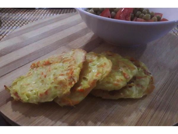 Tortitas de zucchini y zanahoria