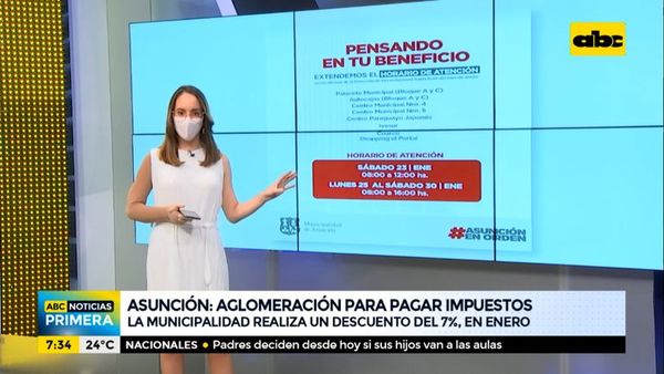 Aglomeración para pagar impuestos en la municipalidad de Asunción - ABC Noticias - ABC Color