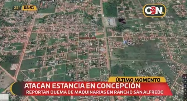 Atacan y queman maquinarias en estancia de Concepción