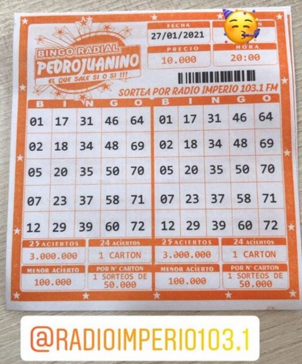 Bingo Radial Pedrojuanino ahora otorga a sus ganadores G. 75.840.000 en premios al mes