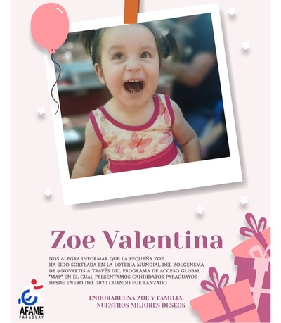 TRAS GANAR UN SORTEO MUNDIAL, ZOE RECIBIRÁ EL ZOLGENSMA