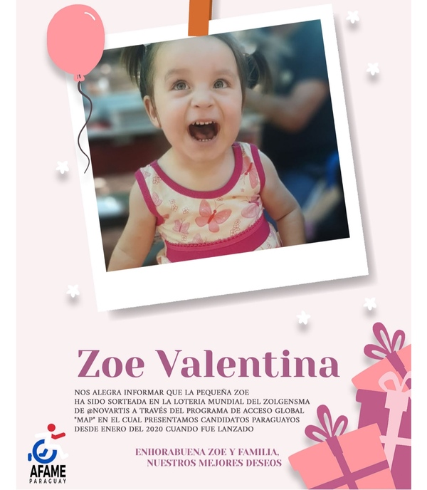 TRAS GANAR UN SORTEO MUNDIAL, ZOE RECIBIRÁ EL ZOLGENSMA