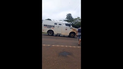 Delincuentes fuertemente armados asaltaron transportador de caudales en Juan E. Oleary - Megacadena — Últimas Noticias de Paraguay