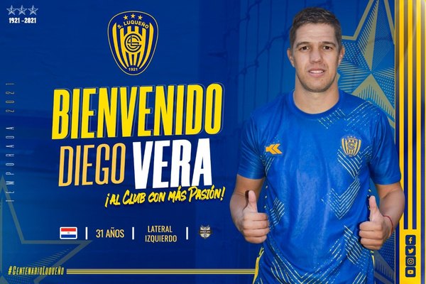 Diego Vera es el noveno refuerzo oficial del Sportivo Luqueño