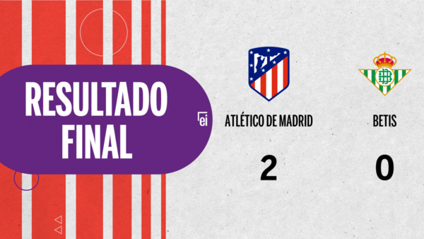 Atlético de Madrid derrotó a Betis 2 a 0