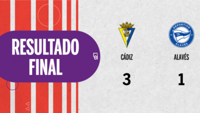 Cádiz goleó a Alavés por 3 a 1