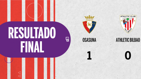 A Osasuna le alcanzó con un gol para derrotar a Athletic Bilbao en el estadio El Sadar