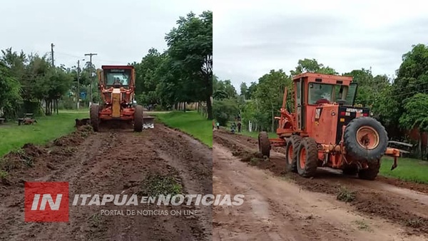 INTENSOS TRABAJOS DE REPARACIÓN DE CAMINOS SE DESARROLLARON EN LEANDRO OVIEDO