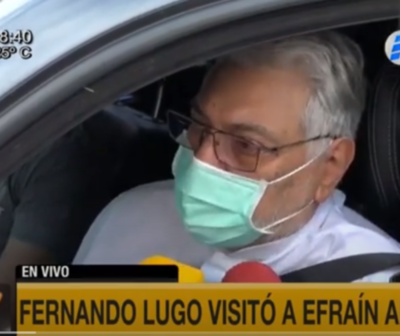 Fernando Lugo visitó a Efraín Alegre en la Agrupación Especializada