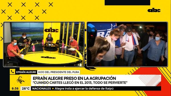 Efraín Alegre pasaría 15 días en la Agrupación Especializada - ABC Noticias - ABC Color