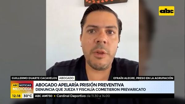 Abogado de Efraín Alegre apelaría prisión preventiva - ABC Noticias - ABC Color