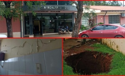 Centro Nefrológico de Hernandarias está por derrumbarse, denuncian