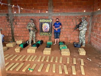 Senad incauta 367 kilos de marihuana en Pedro Juan Caballero
