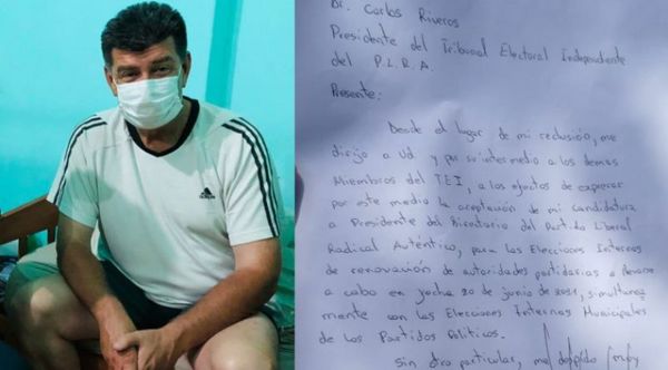 Desde su prisión, Efraín anuncia candidatura mediante una carta