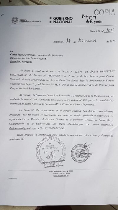 Crónica / Mades quiere recuperar tierras para reserva he’i