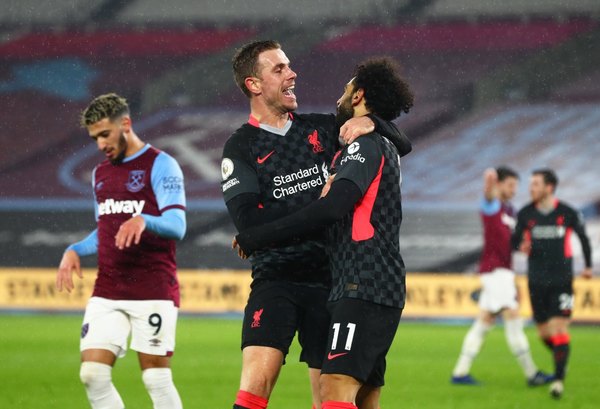 El West Ham de Balbuena sufre su primera derrota del 2021 ante el Liverpool