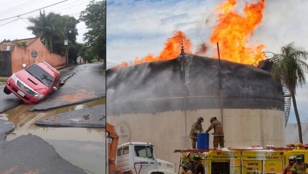 Incendio y lluvias dejan imágenes “apocalípticas”