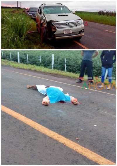 Choque frontal entre MOTO y CAMIONETA deja un MUERTO