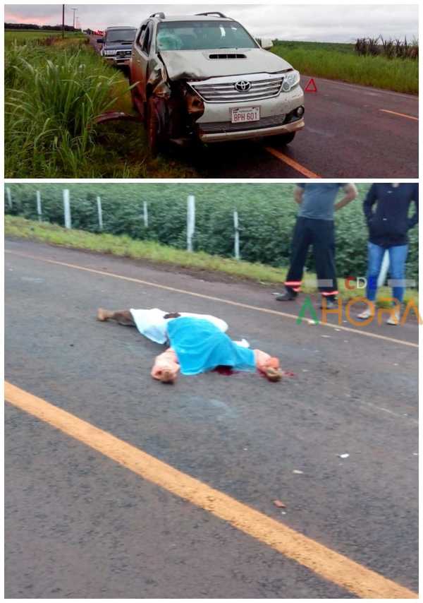 Choque frontal entre MOTO y CAMIONETA deja un MUERTO