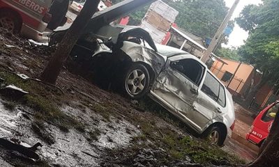 Asalto a un libanés termina con su auto chocado contra una columna – Diario TNPRESS