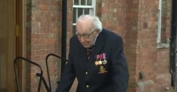 El veterano británico que recaudó millones para el personal de salud fue hospitalizado con Covid-19 - C9N