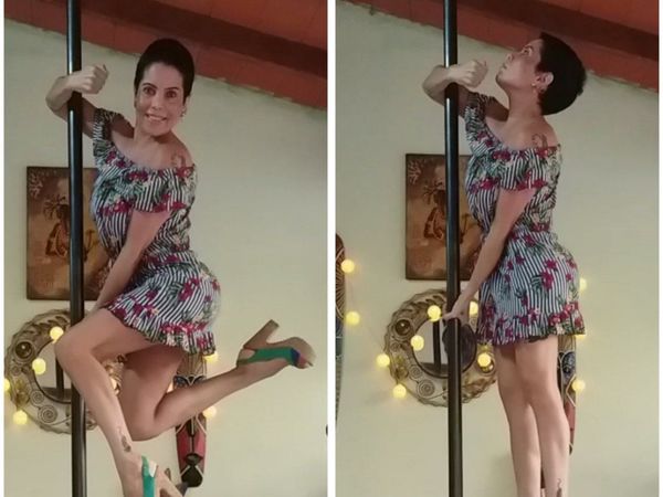 Hace pole dance como aliado mientras supera el cáncer