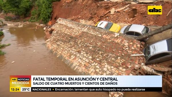 MOPC declara emergencia vial en Central por destrozos tras temporal - Nacionales - ABC Color