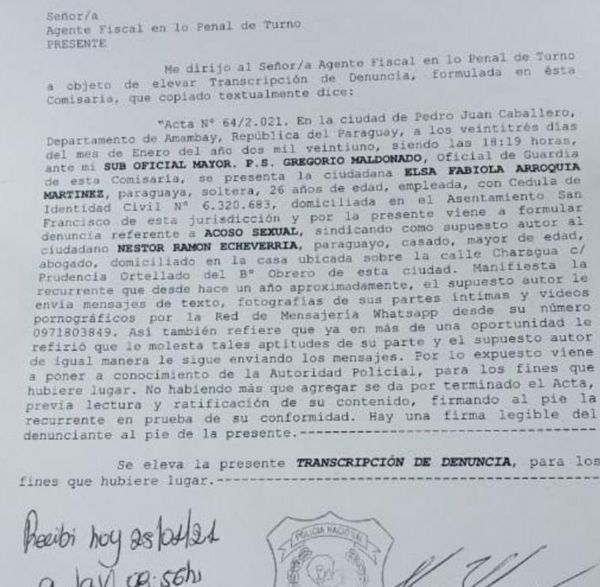 Mujer querellada por Violación de Domicilio contraataca con denuncia por Acoso Sexual