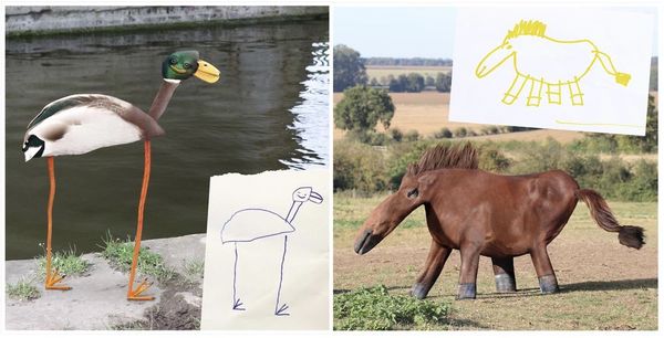 El padre que convierte a imagen real los dibujos de sus hijos