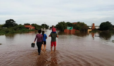 500 familias quedaron damnificadas por lluvias e inundaciones en Tobatî