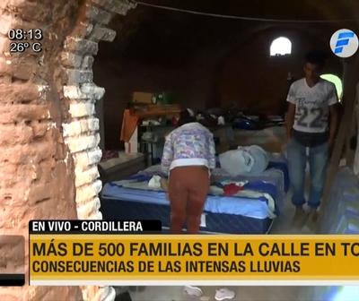 Tobatí: Más de 500 familias en la calle tras temporal