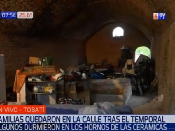 Durmieron dentro de un horno a causa de la inundación