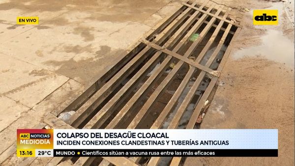 Conexiones clandestinas y tuberías antiguas provocan colapso del desagüe cloacal, según Essap - ABC Noticias - ABC Color