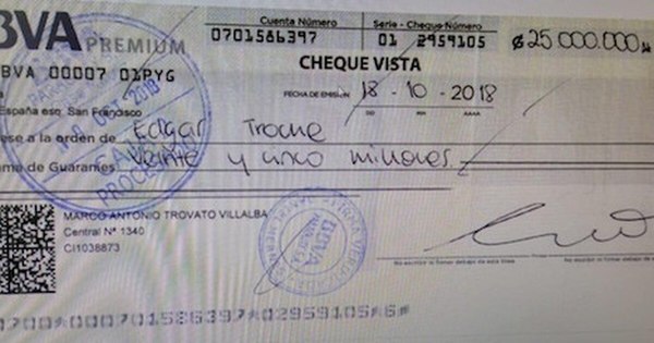 La Nación / El cheque pagado por Trovato, otra prueba que se confirma en el caso