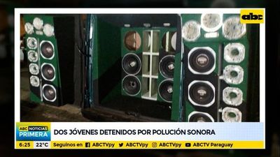 Dos jóvenes detenidos por polución sonora - ABC Noticias - ABC Color