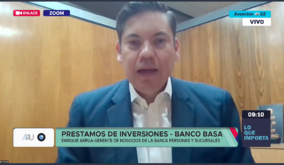 HOY / Enrique Arrúa, gerente comercial de Banca Personas del Banco Basa, sobre Préstamos de Inversión