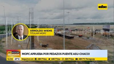 MOPC aprueba por pedazos el puente Asunción-Chaco’i - ABC Noticias - ABC Color